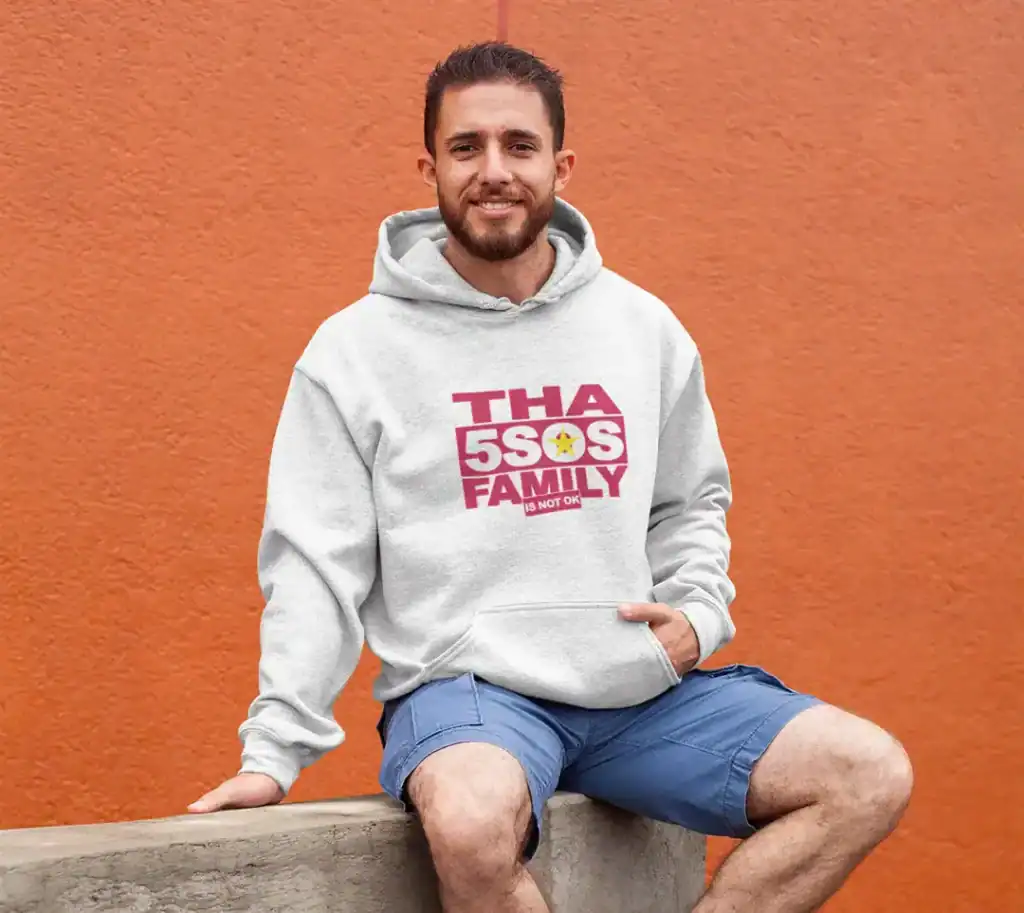 THA 550s Family sweatshirt with bold text and star graphic.