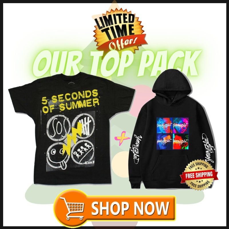 5SOS Pack: Hoodie + T-Shirt + 2 Pairs of Socks