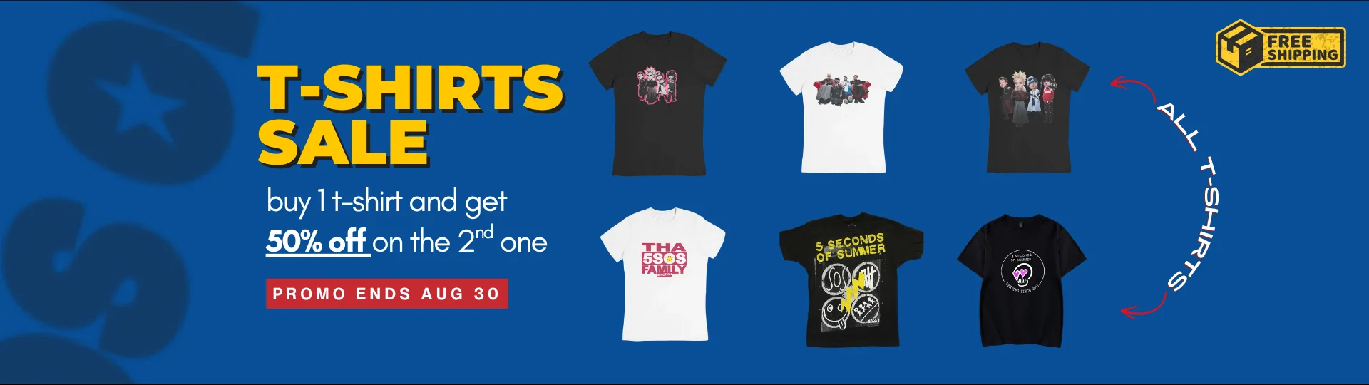 5sos t-shirts promo