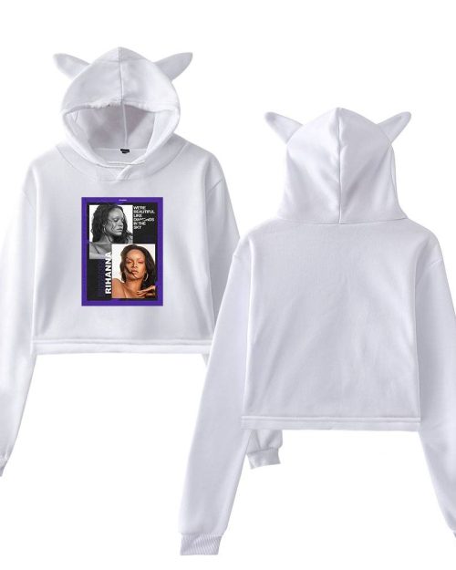 Rihanna Cropped Hoodie #5