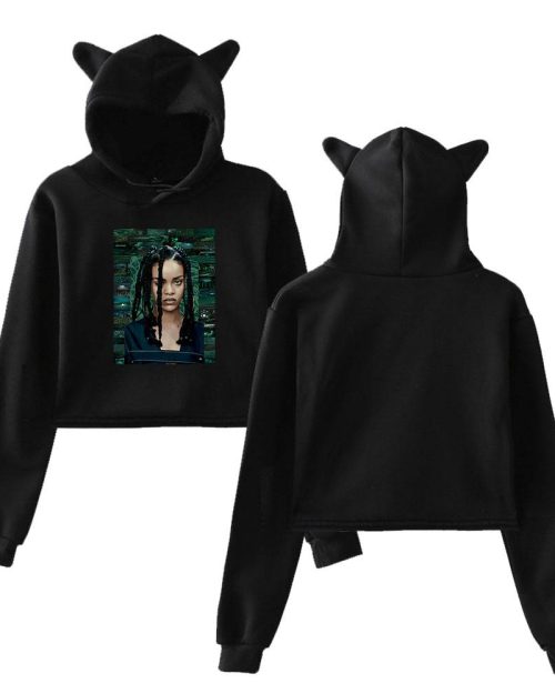 Rihanna Cropped Hoodie #4