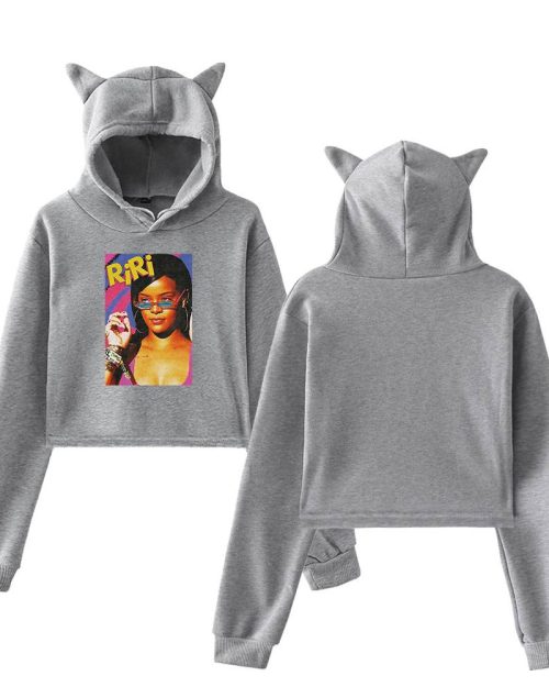 Rihanna Cropped Hoodie #3